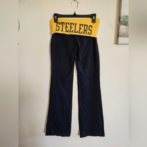 Victorias Secret Pittsburgh Steelers Roll Top Pants Team Apparel Small - Picture 1 of 7